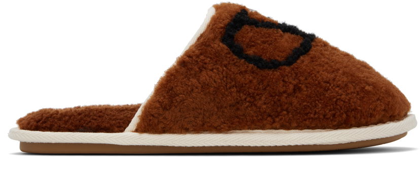 Superge in čevlji Valentino Valentino Garavani Ta Chambre Wool Slippers Rjava | 7Y2S0J88AWJ