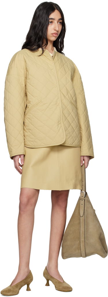 Puhovka TOTEME TOTEME Quilted Snap Button Jacket Bež | 242-WRO1116-FB0157, 3