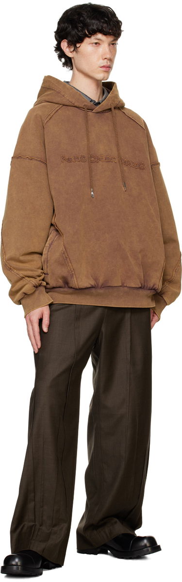 Pulover Feng Chen Wang Feng Chen Wang Washed Hoodie Rjava | FUF18HD04, 3