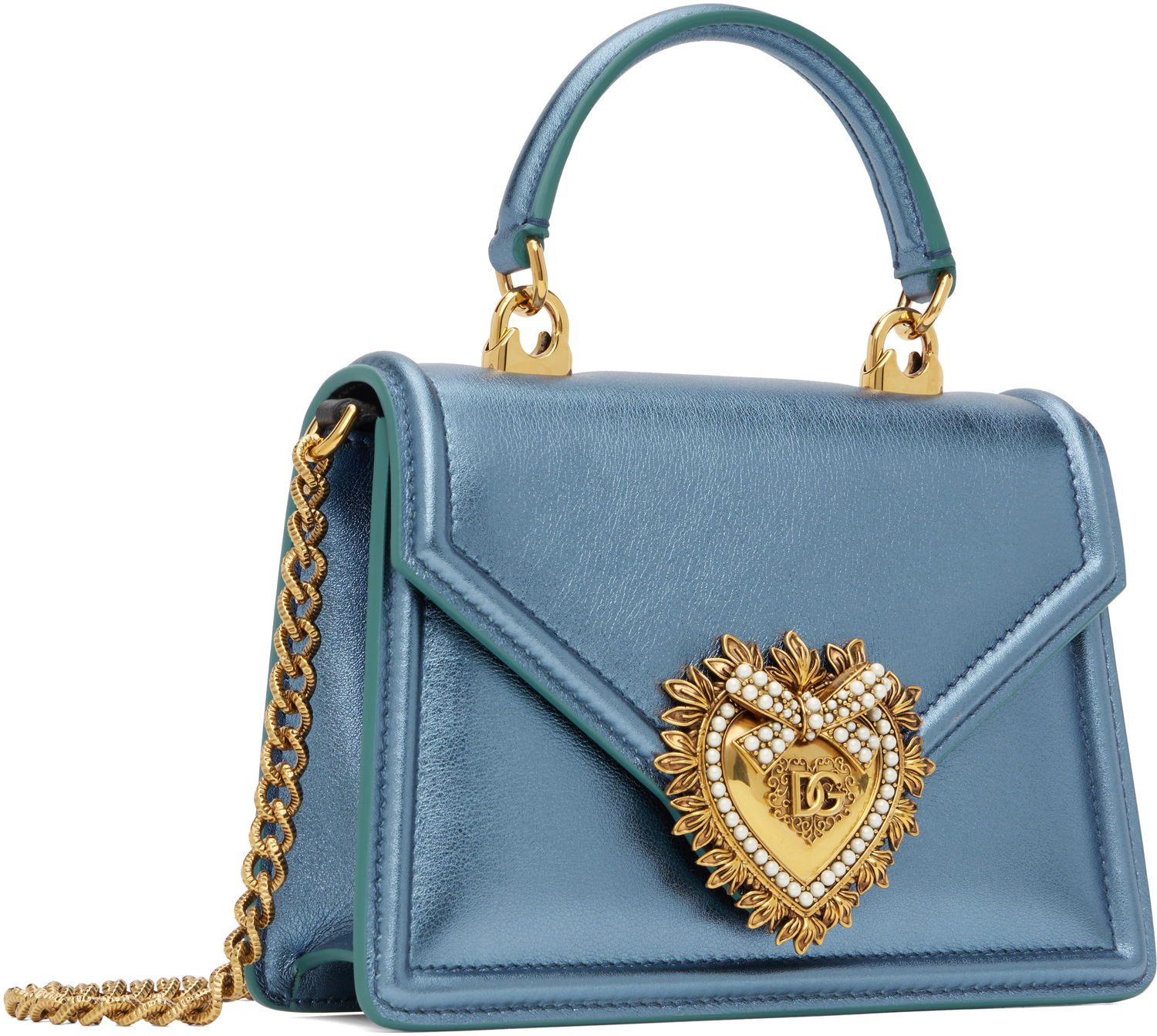 Torbica Dolce & Gabbana Devotion Small Top Handle Bag Modra | BB6711 AY812, 1