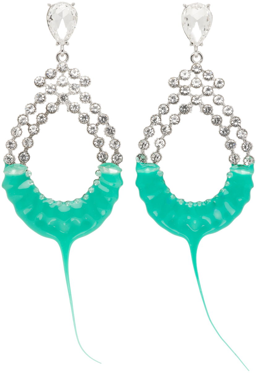 Uhani Ottolinger Ottolinger Diamond Loop Earrings Turkizna | 2500503