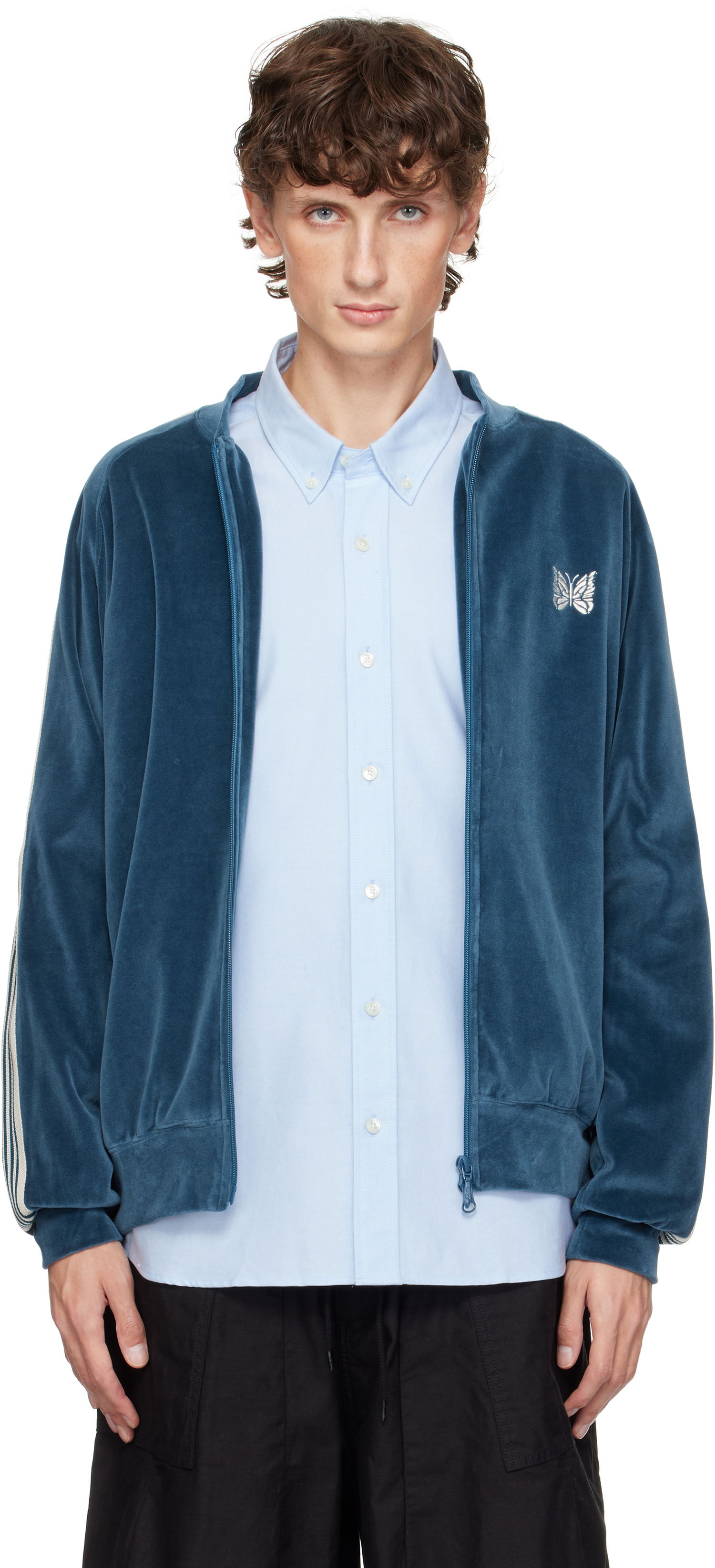 Bomber jakna Needles Track Jacket Modra | PU278, 0