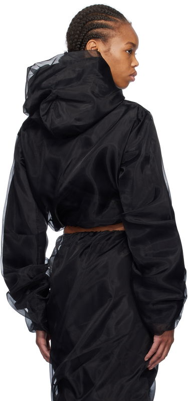 Pulover We11done We11done Layered Cropped Hoodie Črna | WD-BL0-25-117-W-BK, 2