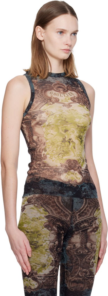 Majica brez rokavov Jean Paul Gaultier 'The Médaillon' Baroque Mesh Tank Top Večbarvna | 25/04-W-TO304-M006P-005740, 1