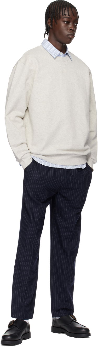 Pulover A.P.C. Label H Crewneck Sweatshirt Siva | COHCM-H27964, 3