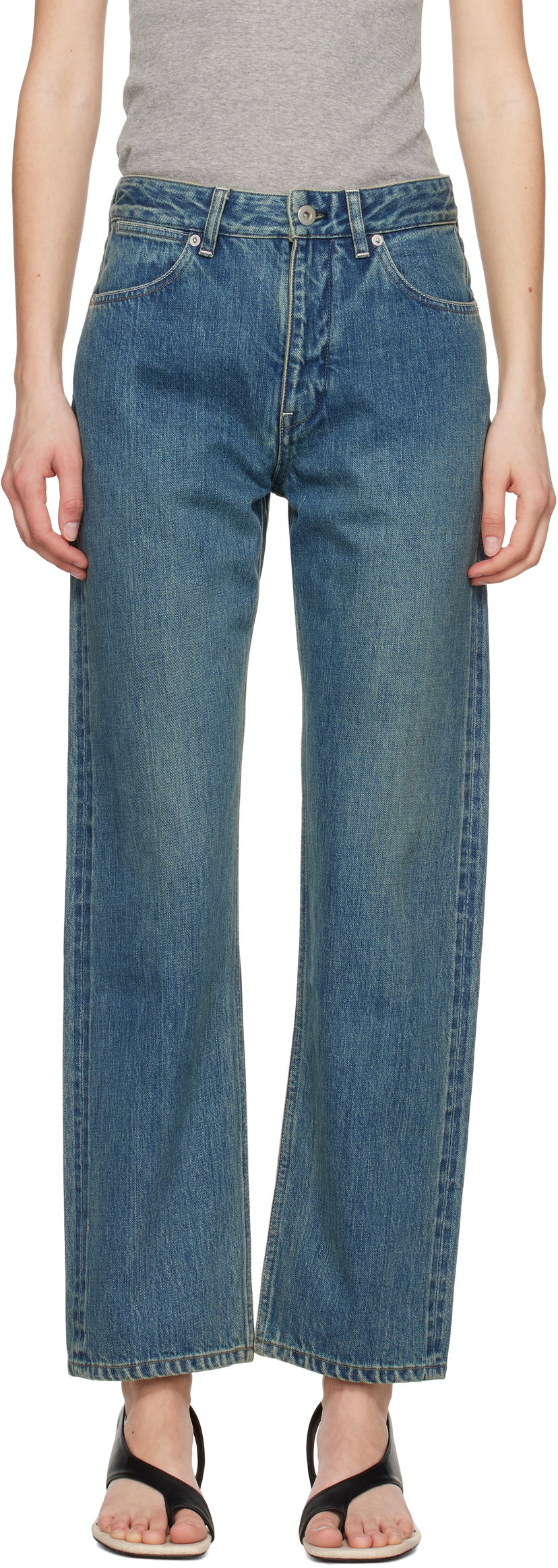 Kavbojke Jil Sander Jil Sander Slim Fit Jeans Modra | J40KA0243_J45291