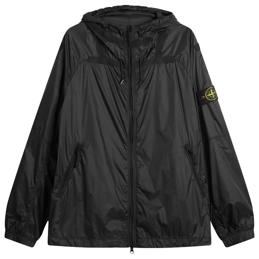 Jakna Stone Island Ripstop Light Nylon Hooded Jacket, Size XX-Large Črna | K2S15Q100008-V0062