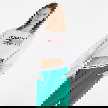 Pulover Tommy Hilfiger Tommy Jeans Super Crop Siva | DW0DW14801 PJ4, 0