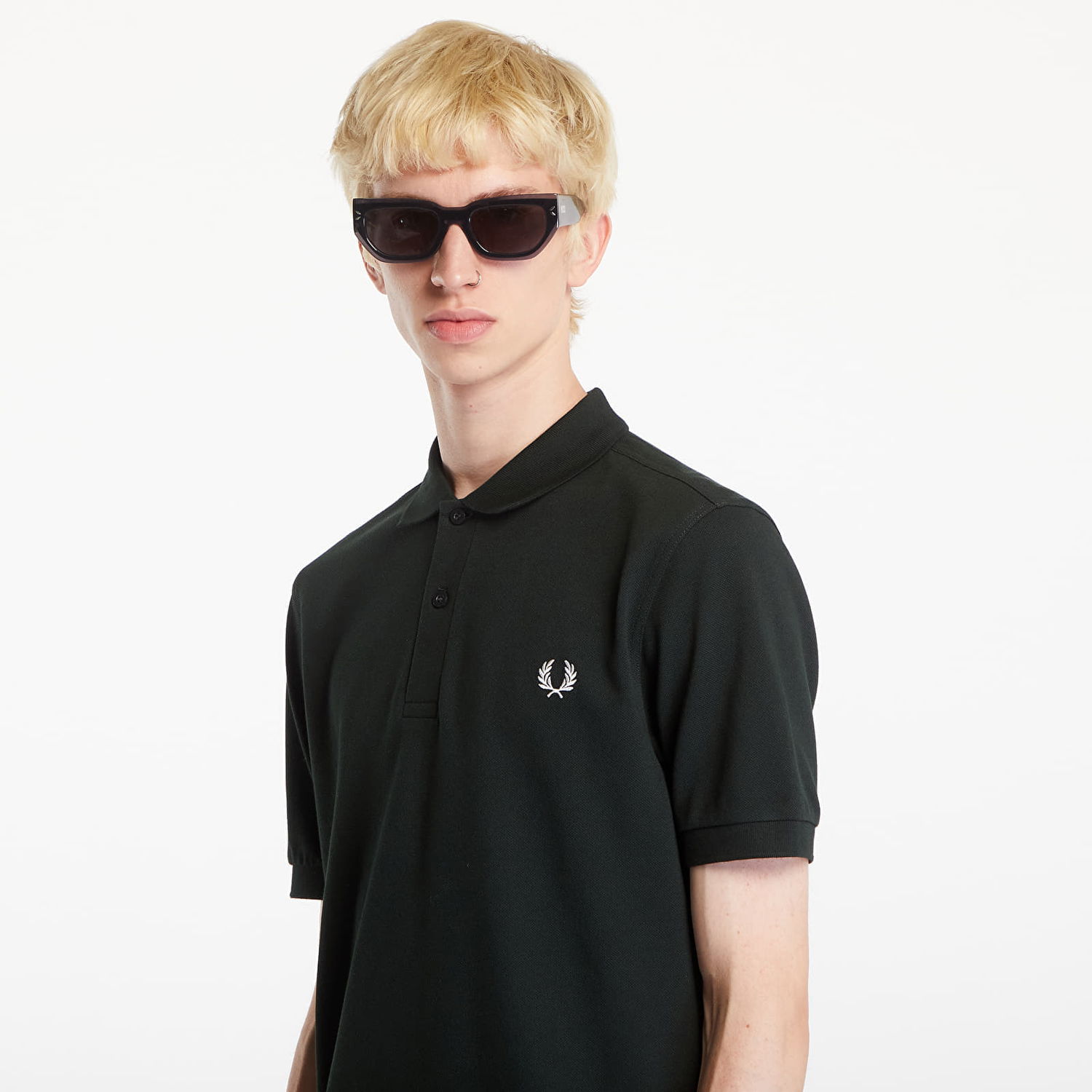 Polo majica Fred Perry The Polo Short Sleeve Tee Night Green/ Snow White Črna | M6000 T50, 1
