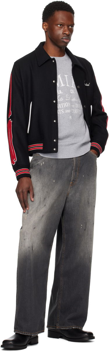 Bomber jakna AMIRI Bones Wool Bomber Jacket Črna | AMOUVY1009, 3