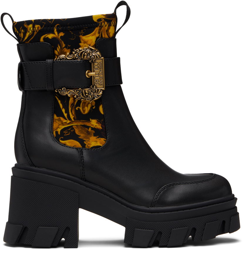 Superge in čevlji Versace Versace Jeans Couture Sophie Chain Chelsea Boots Črna | E79VA3S84_EZS867