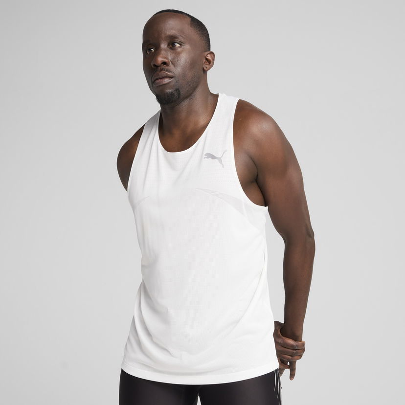 Majica brez rokavov Puma RACEDAY ULTRASPUN Men's Running Tank Top Bela | 526639_02