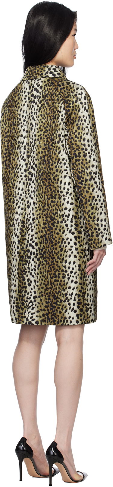 Plašči Blumarine Blumarine Printed Jacquard Coat Rjava | P522S093A, 2