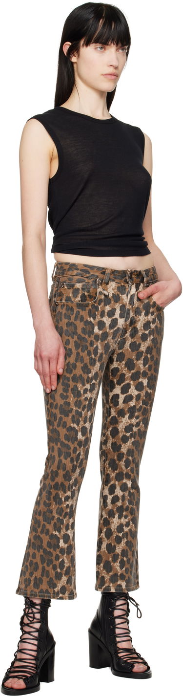 Kavbojke R13 R13 Leopard Print Kick Fit Jeans Rjava | R13W0009-D278A, 3
