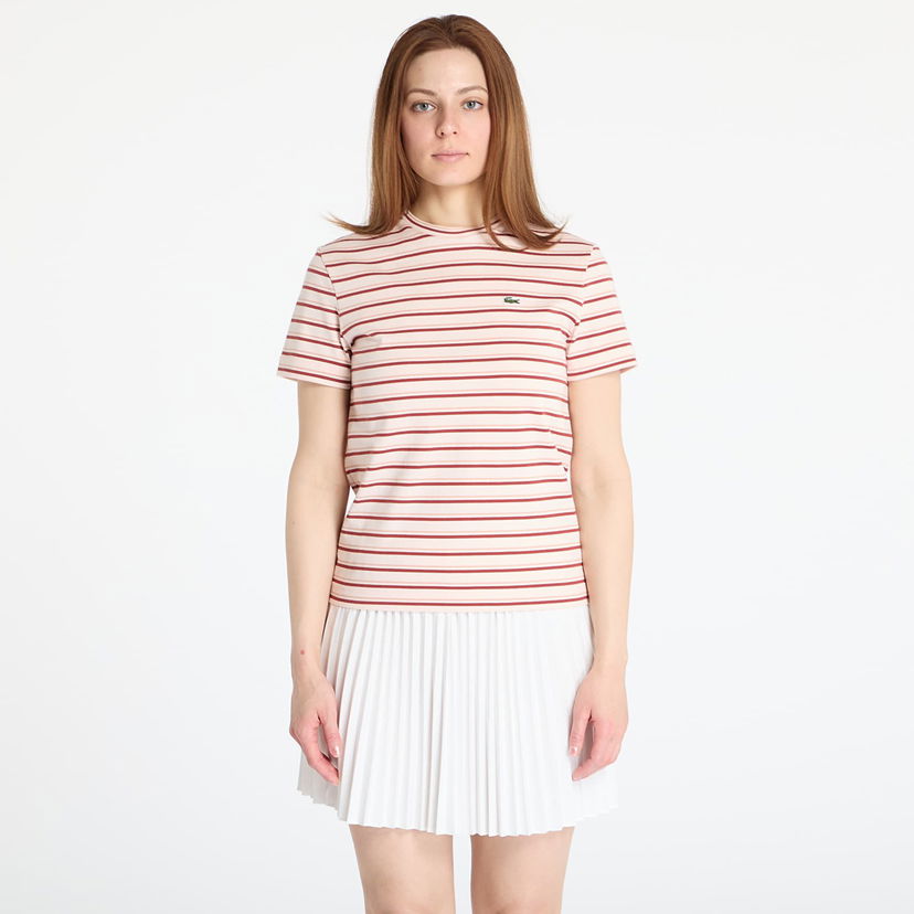 Majica Lacoste LACOSTE Striped T-Shirt Roza | TF0352 FYI