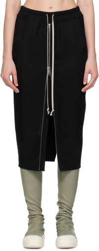 Rick Owens Zipped Short Pillar Midi Skirt