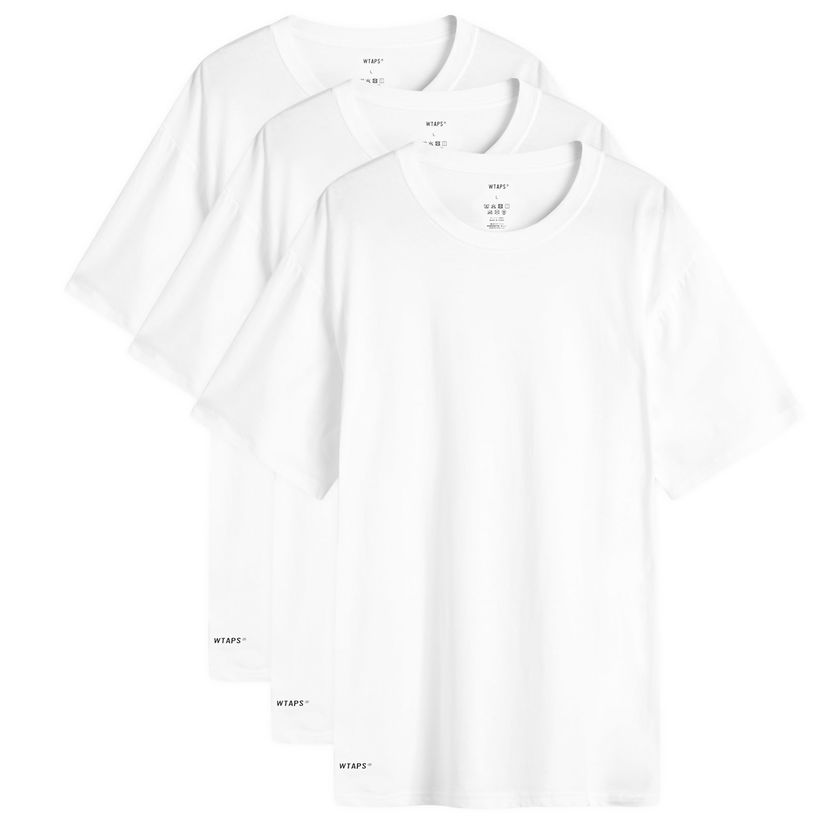 Majica WTAPS 3-Pack 01 Skivvies T-Shirt Bela | 242MYDT-UWM01-WHT