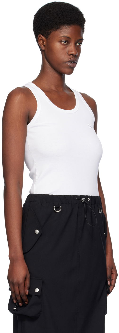 Majica brez rokavov Coperni Coperni Embroidered Tank Top Bela | COPJS12510, 1