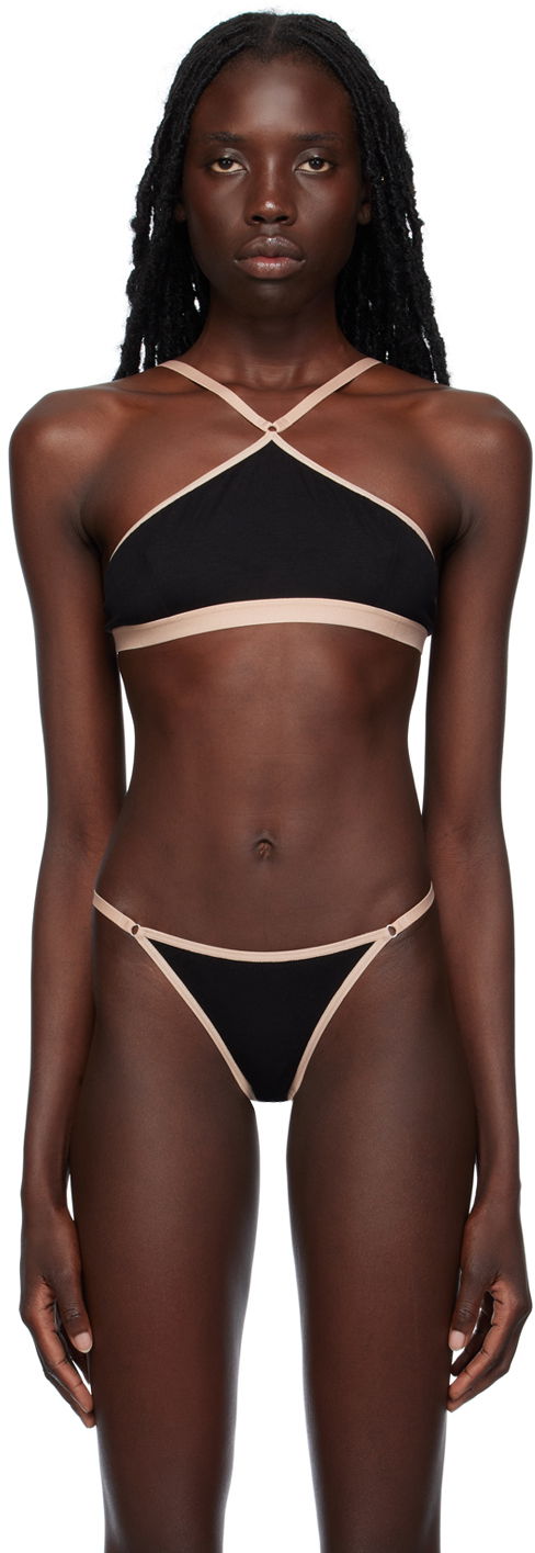 Modrček Baserange Cross Strap Bra Črna | BRLI-BL-AU23