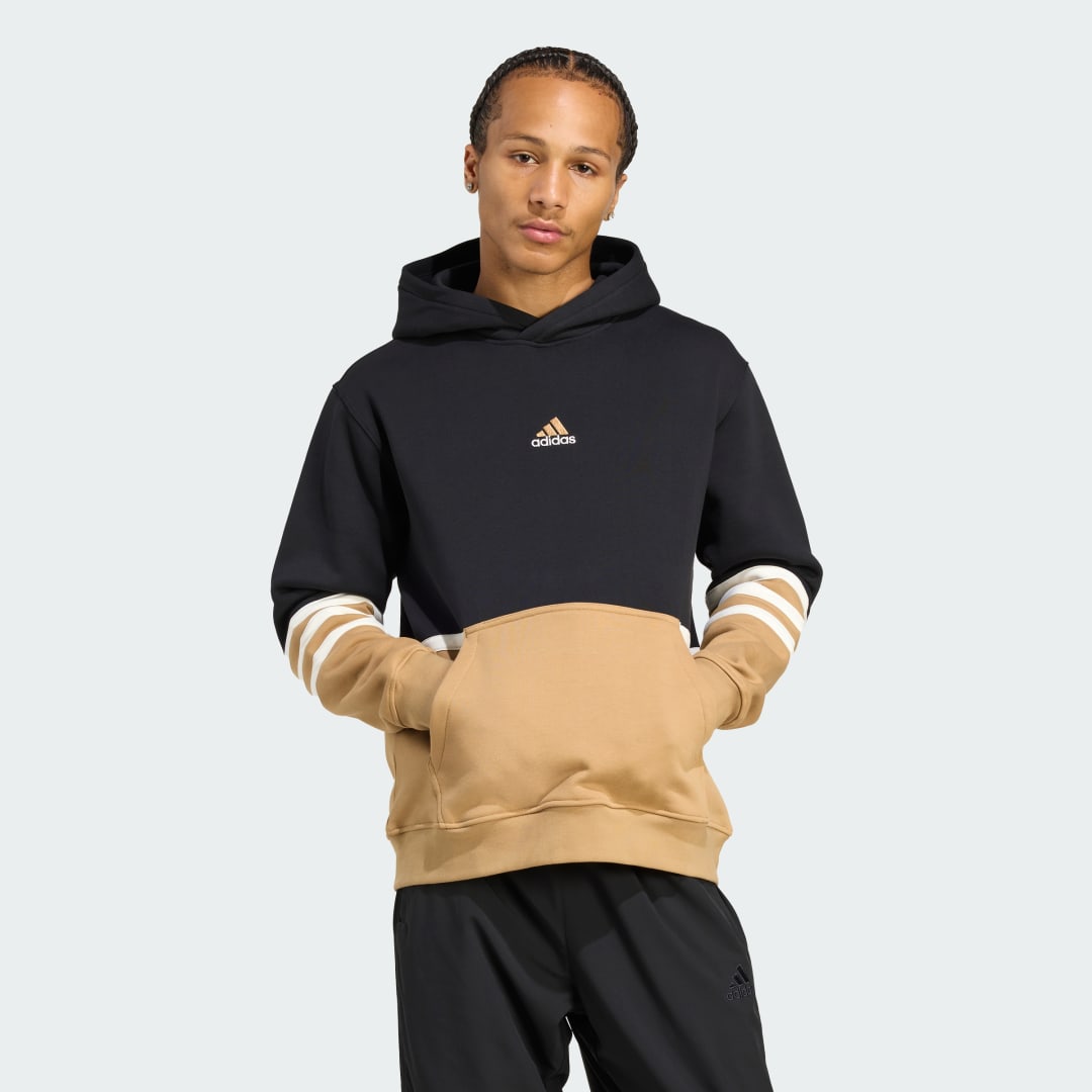 Pulover adidas Performance ARCHIVE CUTLINE Color Block Striped Hoodie Bež | JY2797, 0