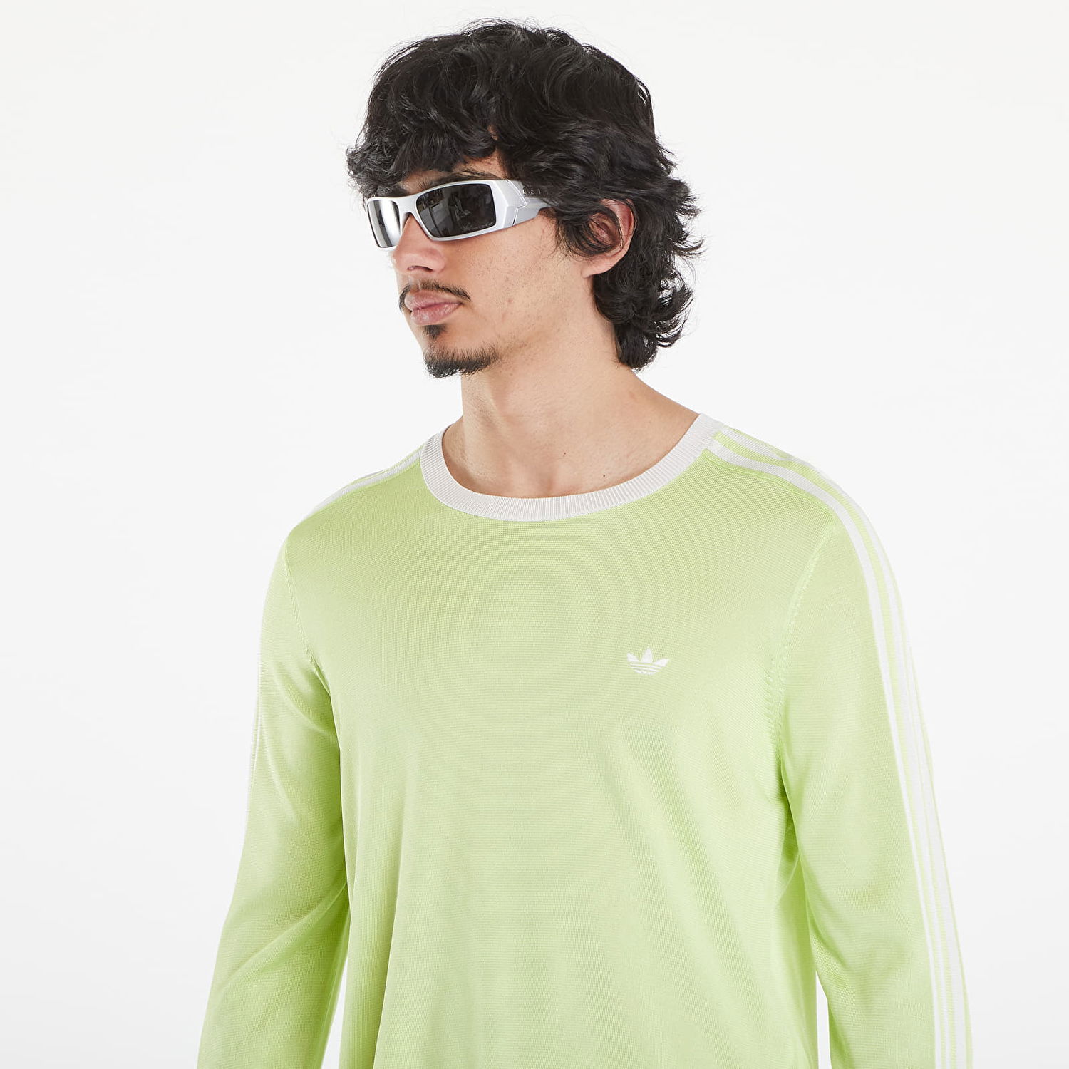 Majica adidas Originals Wales Bonner x Knit Long sleeve Tee Semi Frozen Yellow/ White Rumena | IZ1892, 1