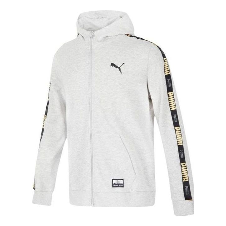 Pulover Puma Handwriting Label Men's Full-Zip Hoodie Siva | 539532-04