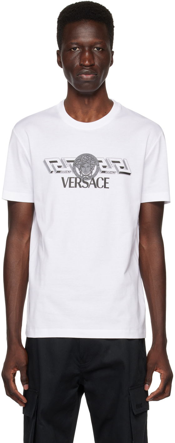 Majica Versace La Greca T-Shirt Bela | 1008461 1A06051