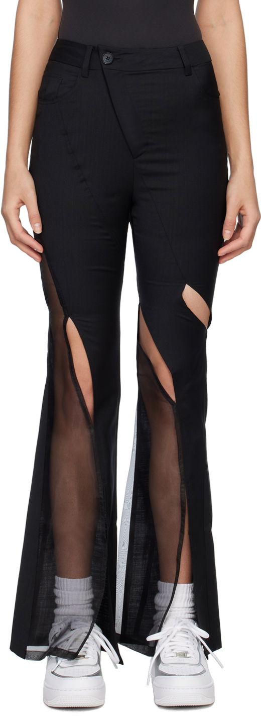Hlače Feng Chen Wang Feng Chen Wang Cutout Trousers Črna | FWS15TR11