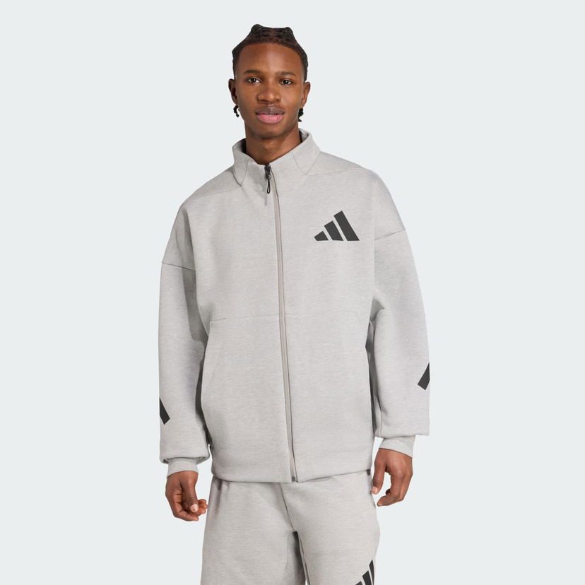 Pulover adidas Performance Z.N.E. Full-Zip Hoodie Siva | JX0638