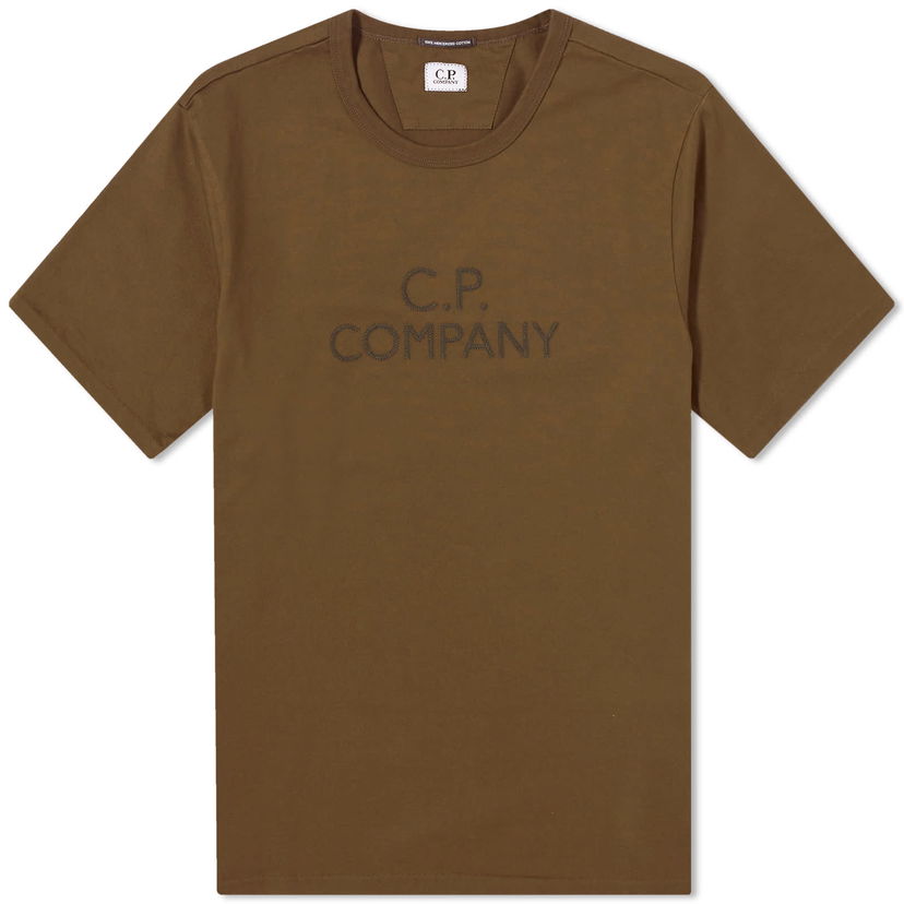 Majica C.P. Company 30/2 Mercerized Jersey Twisted Logo T-Shirt Zelena | CMTS148A-006203W-683