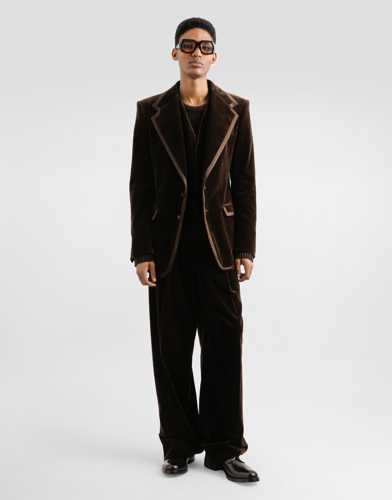 Pleteni pulover Dolce & Gabbana Dolce & Gabbana Ribbed Wool Pullover Rjava | GXQ83TJCVG6M0023, 1
