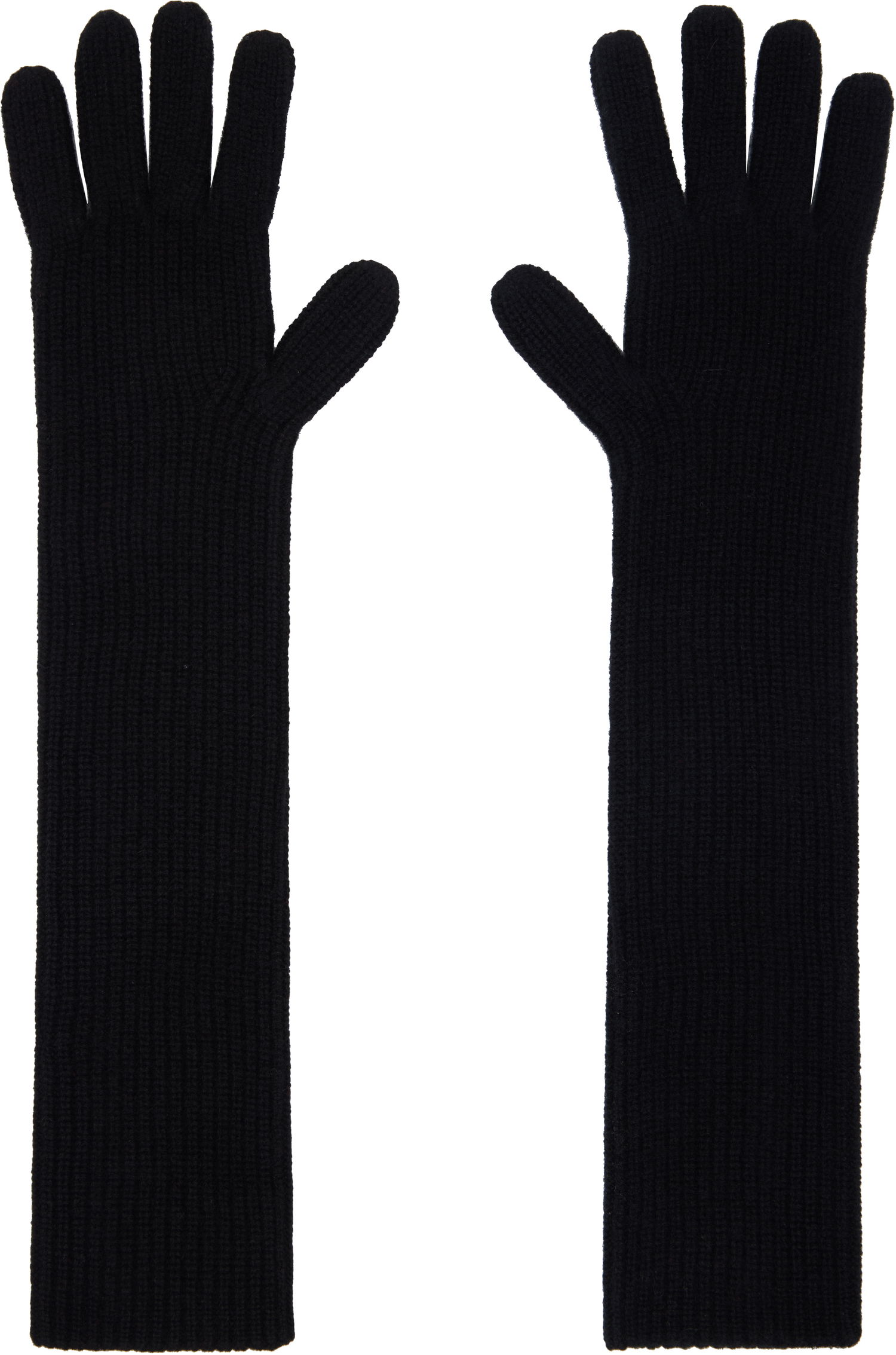Rokavice Loulou de Saison Loulou de Saison Milos Cashmere Long Gloves Črna | MILOS, 1