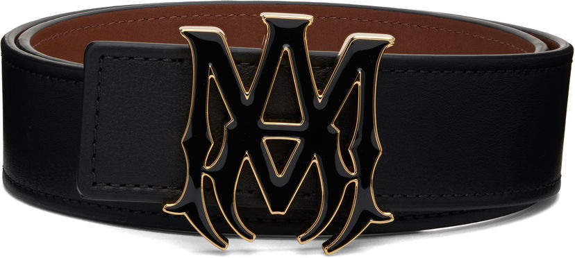Pasovi AMIRI AMIRI MA 4CM Enamel Belt Črna | AMACBL1027