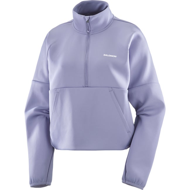 Pleteni pulover Salomon Shakeout Half Zip Pullover Lila | LC2418100, 1