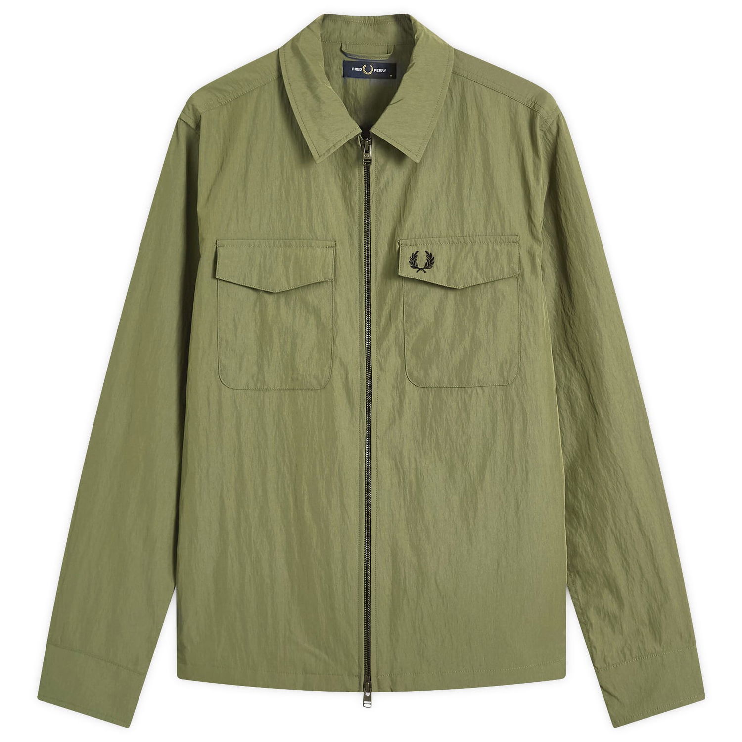 Srajce Fred Perry Fred Perry Zip Through Overshirt Zelena | M5684-X21, 1