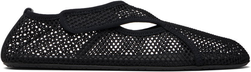 Superge in čevlji Alaïa ALAÏA Fishnet Ballerina Flats Črna | AA3A065TK050
