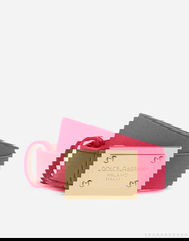 Pasovi Dolce & Gabbana Dolce & Gabbana Stretch Fabric Belt with Logo Tag Roza | EE0064AE2718H420, 0