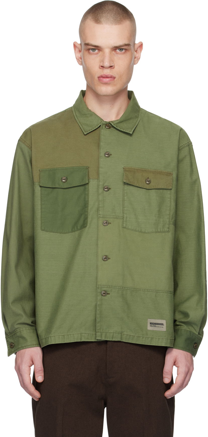 Srajce Neighborhood Utility Shirt Zelena | 242TSNH-SHM10