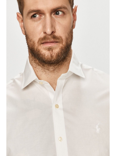 Srajce Polo by Ralph Lauren Logo-Embroidered Classic Shirt Bela | 712827064002