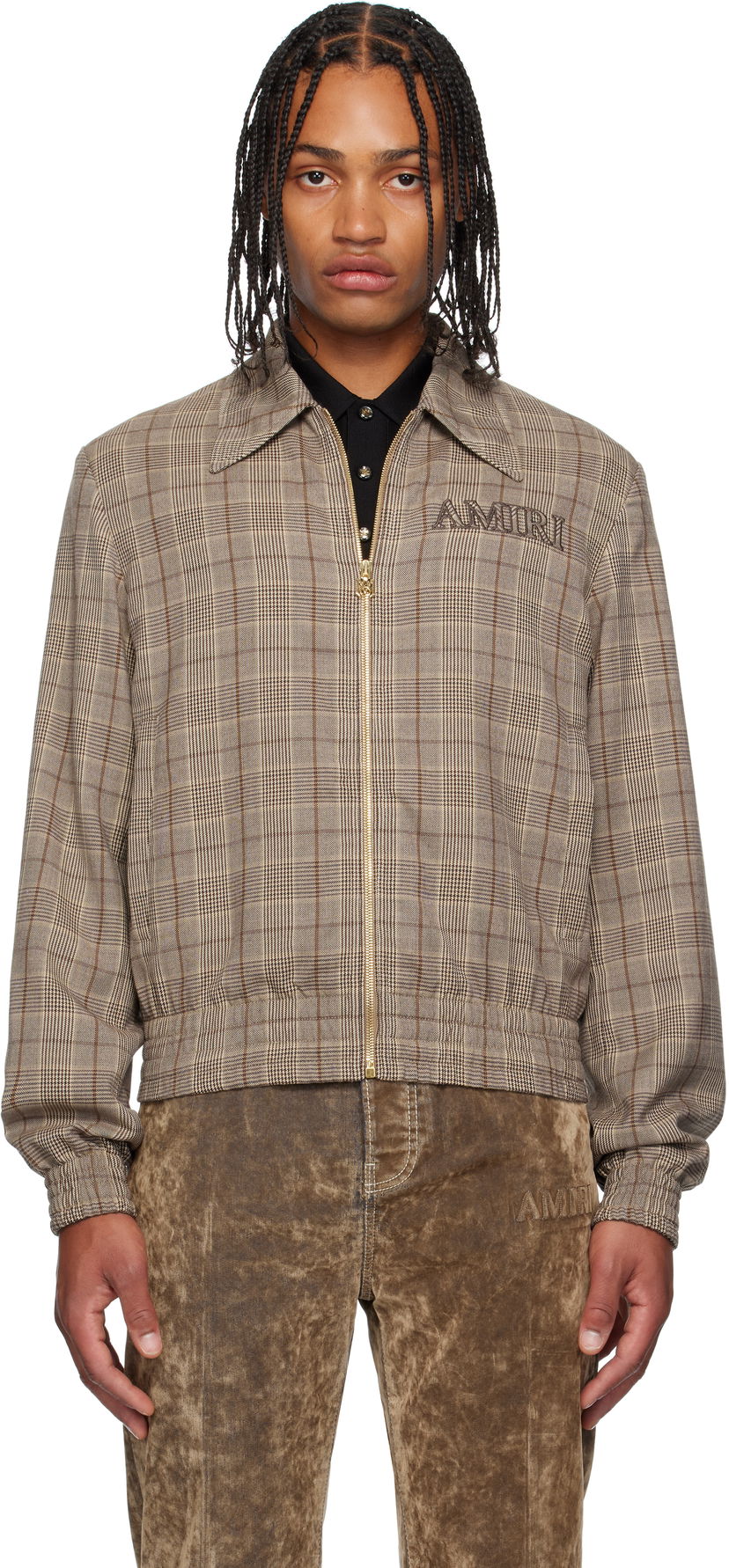 Jakna AMIRI AMIRI Check Blouson Jacket Rjava | AMOUBN1100