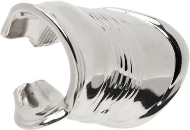 Uhani Jean Paul Gaultier Jean Paul Gaultier 'The Crushed Can' Silver-Tone Ear Cuff Kovinski | 25/03-W-JW016-X053-91, 1