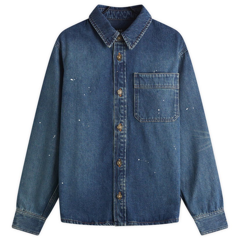 Srajce A.P.C. A.P.C. Basile Painter Denim Overshirt, Size Small Modra | COHGL-H02709-IAL