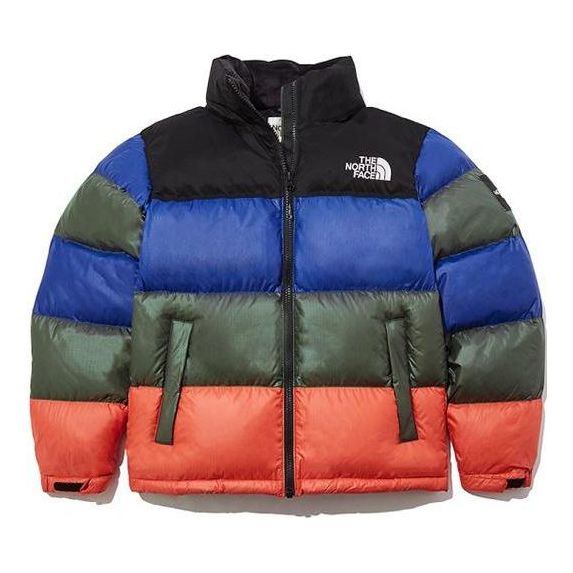 Puhovka The North Face Nuptse Colorblock Puffer Jacket Oranžna | NJ1DL50J