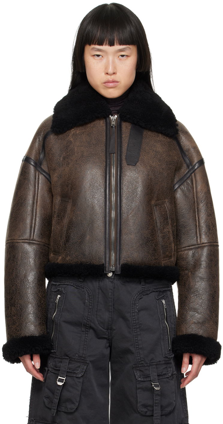 Jakna Acne Studios Spread Shearling Bež | A70150-, 0