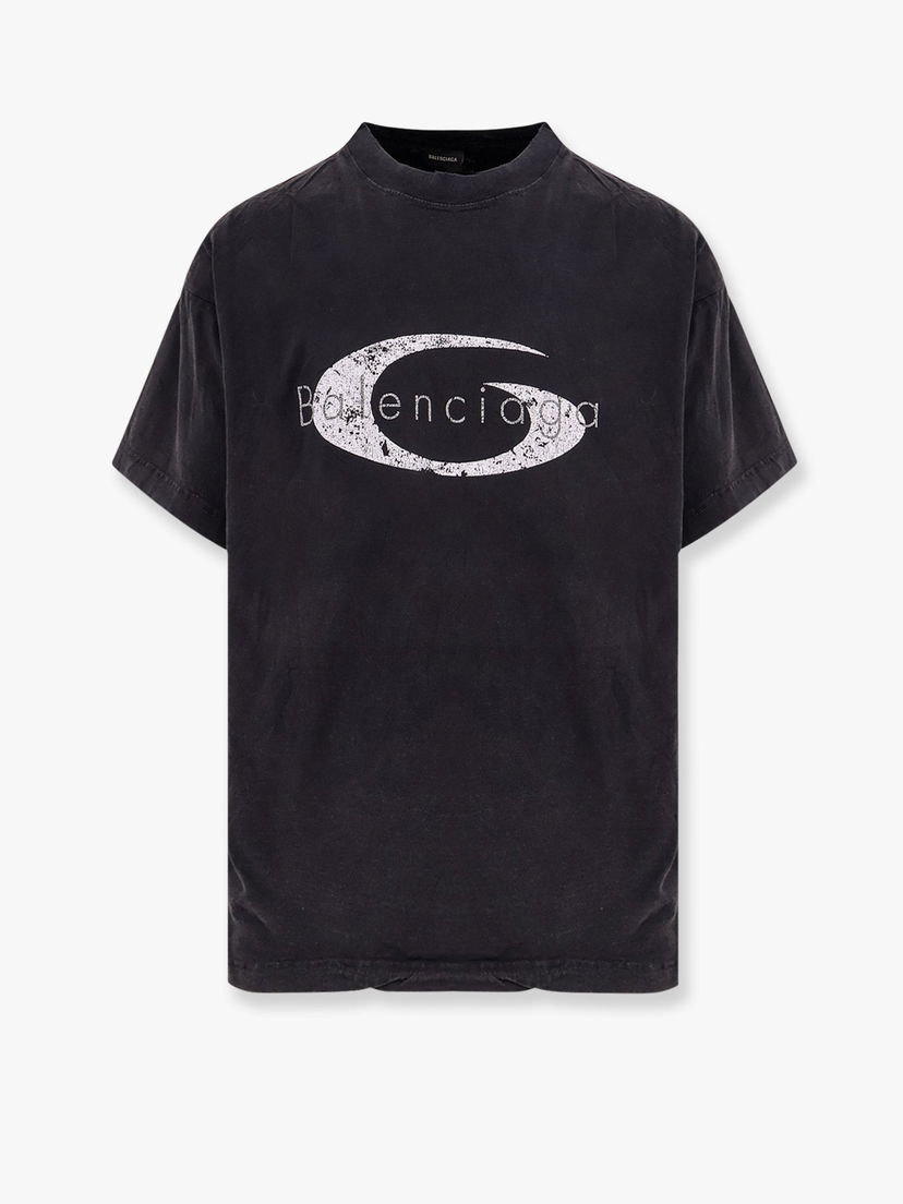 Majica Balenciaga Balenciaga Logo T-Shirt Črna | 826346TSVE99374