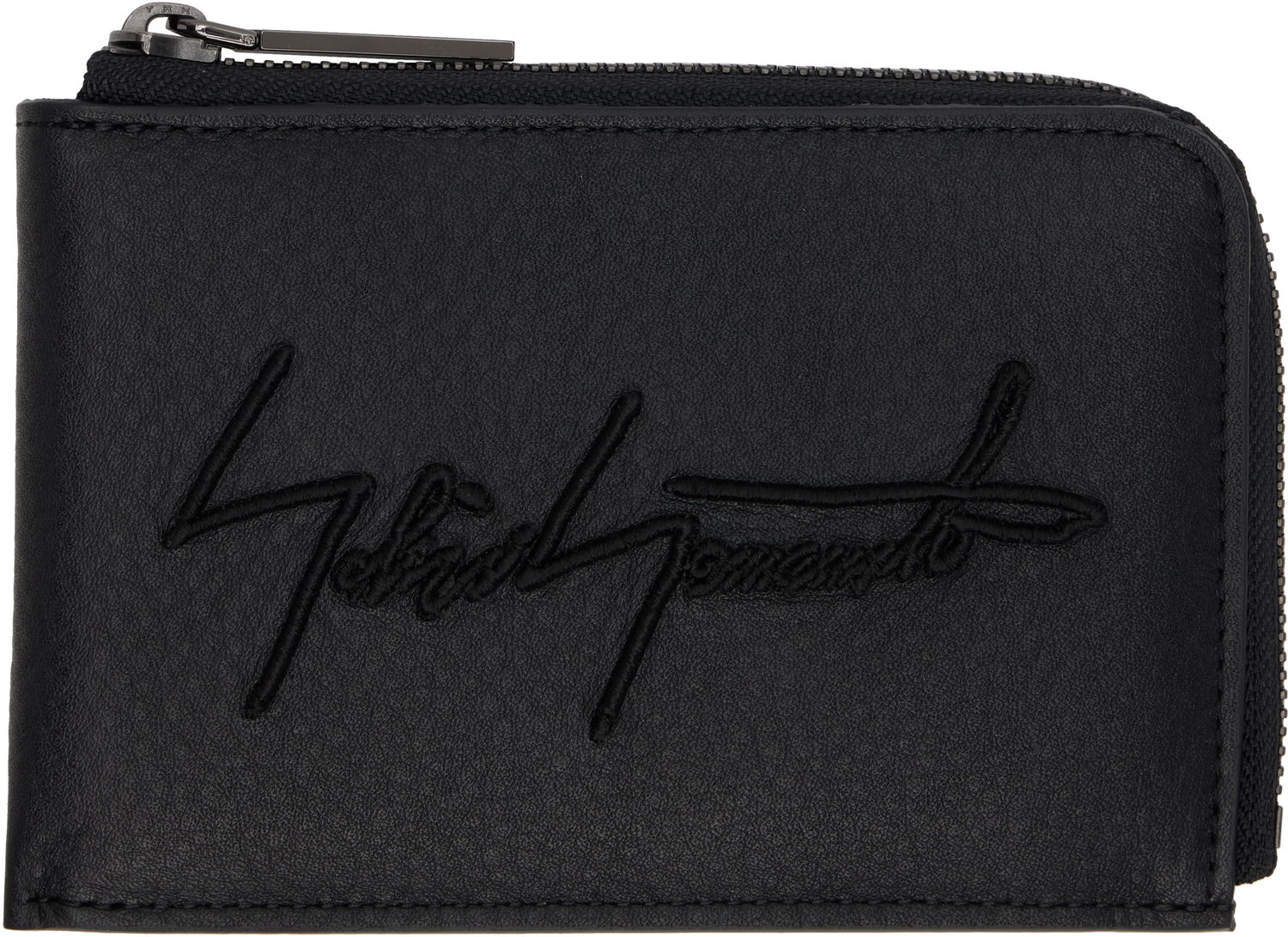 Denarnica Yohji Yamamoto Yohji Yamamoto Signature Zip Wallet Črna | DM-A06-790, 0