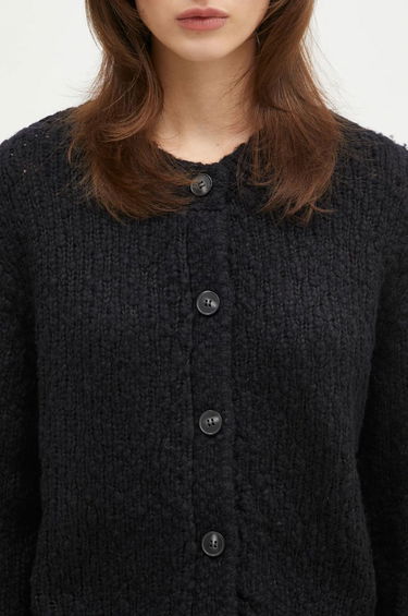 Pleteni pulover Samsoe Samsoe Samsoe Samsoe Sameryem Wool Cardigan Črna | F24400084, 3