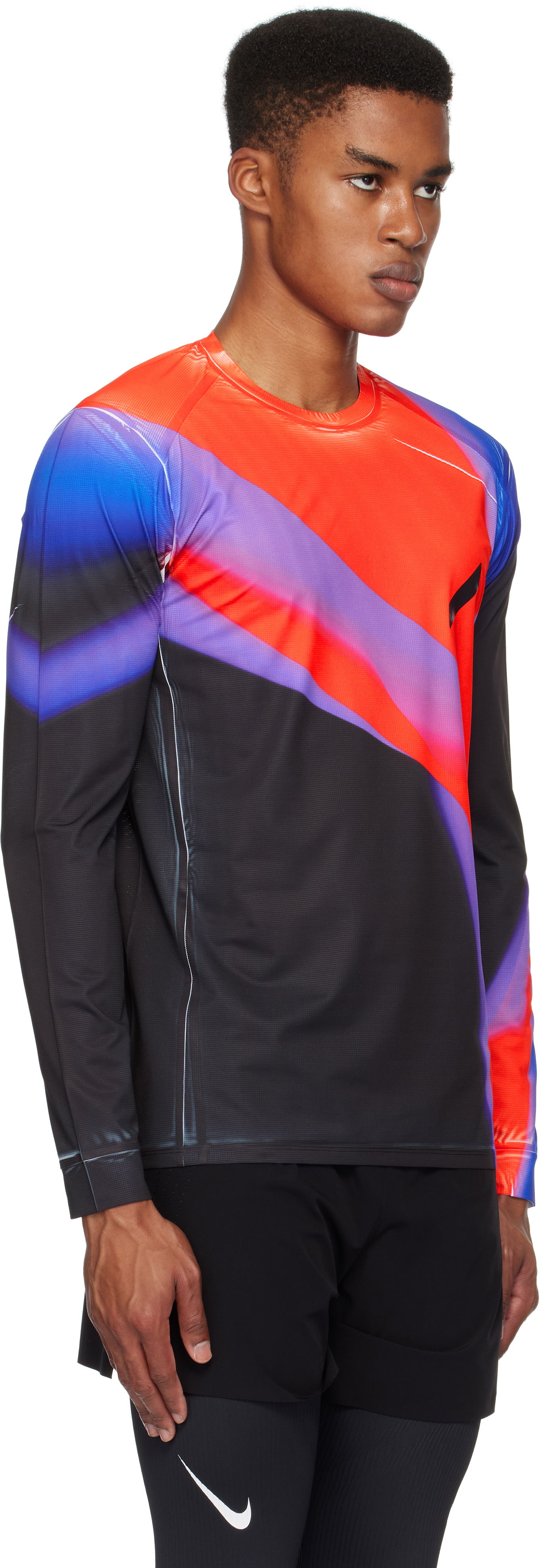 Majica Soar Running Soar Long Sleeve Printed Running Tech T-Shirt Večbarvna | SLS3M-BLK/BLU/RE, 1