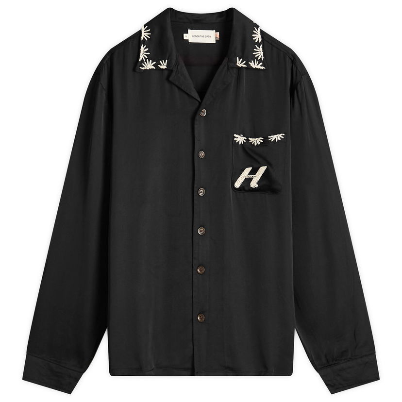 Srajce Honor The Gift Palm Stitch Vacation Shirt Črna | HTG240330-BLK