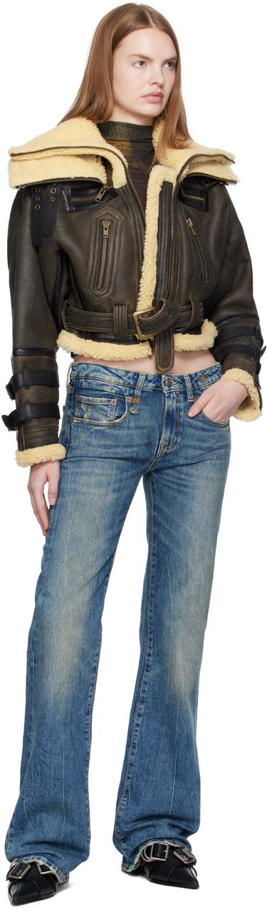 Bomber jakna R13 R13 Cropped Shearling Bomber Jacket Rjava | R13WR423-R545A, 3